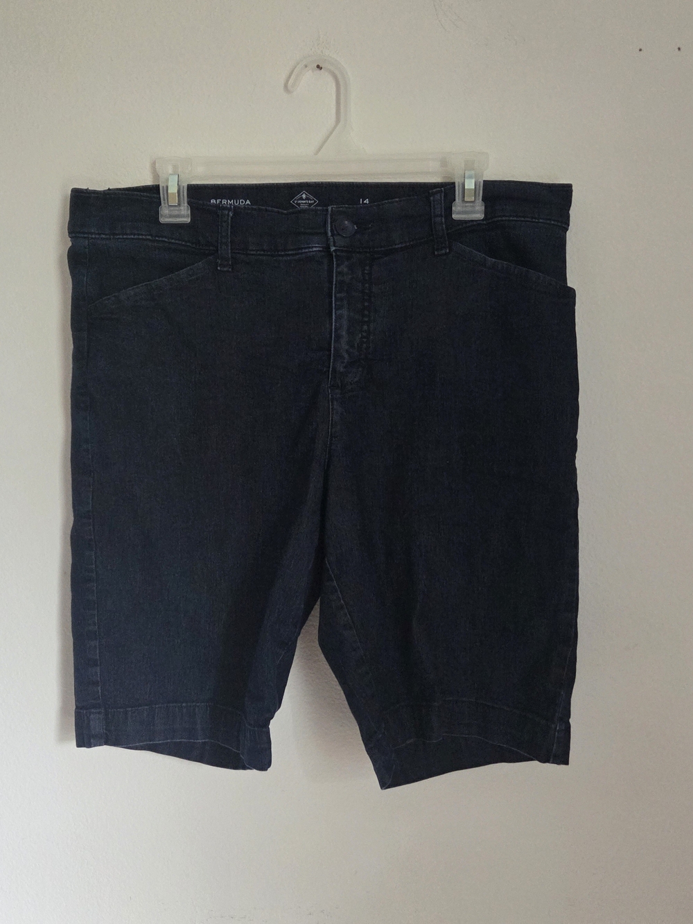 St. John's Bay Dark Blue Women's Bermuda Shorts